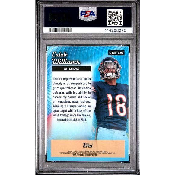 Caleb Williams (RC) 2024 Topps Chrome All Etch ROOKIE BEARS GEM MINT PSA 10 - Picture 3 of 3